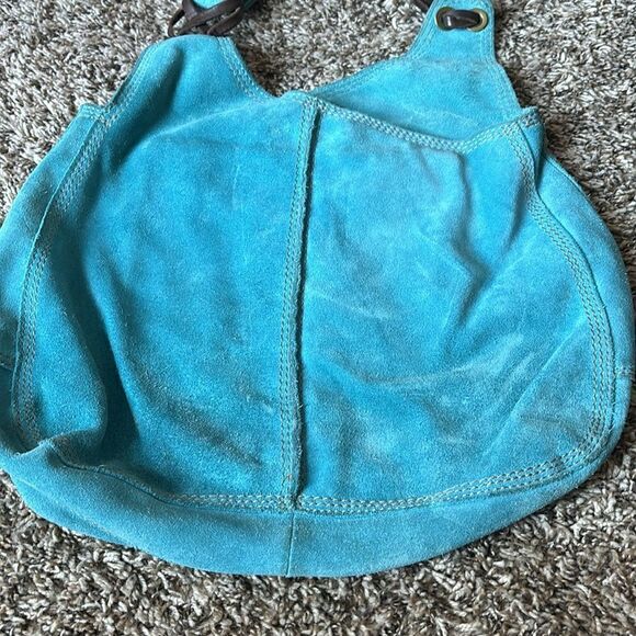 Lucky brand blue genuine suede leather purse - Picture 2 of 9